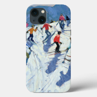 Beschäftigte Ski-Steigung Lofer 2004 iPhone Hülle