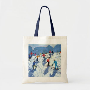 Beschäftigte Ski-Steigung Lofer 2004 Tragetasche