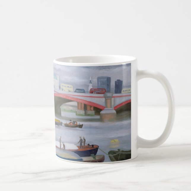 Beschäftigte Szene bei Blackfriars 2005 Kaffeetasse (Rechts)