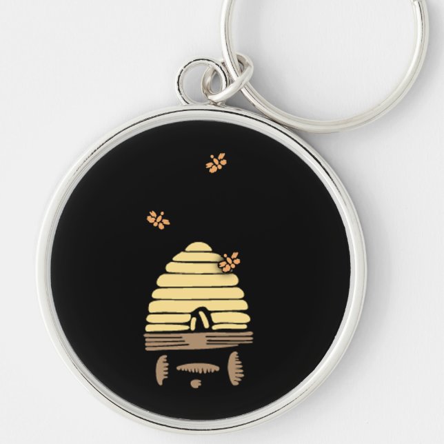 Beschäftigter Bienenstock-Schlüsselkette Schlüsselanhänger (Vorne)