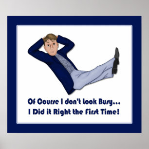 Beschäftigter Mann - Büro-Wettbewerb-Eintritt Poster