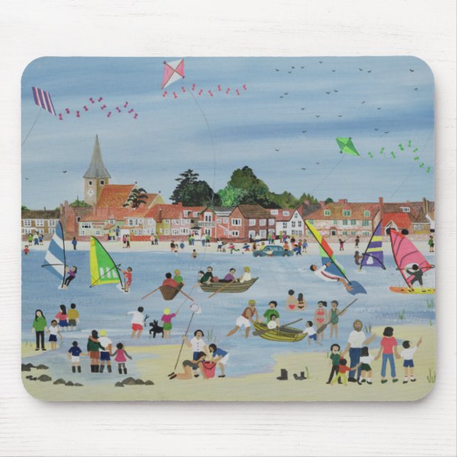 Beschäftigter Strand Mousepad (Vorne)