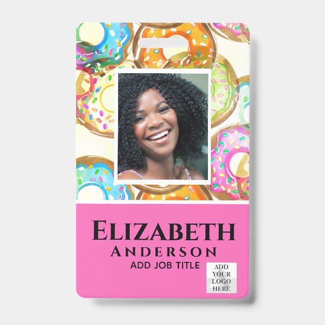 BESCHÄFTIGUNG FOTO ABZEICHEN QR Code Barcode Baker Ausweis (Vorderseite)