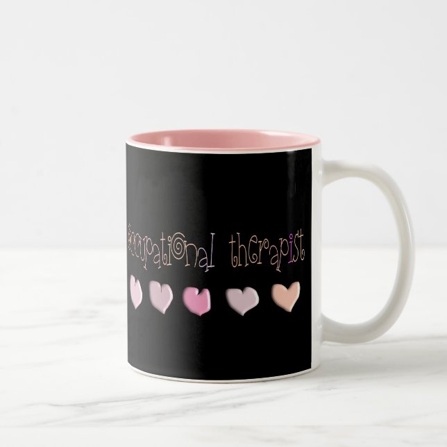 Beschäftigungstherapeut HERZEN Entwurf Zweifarbige Tasse (Rechts)