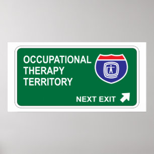 Beschäftigungstherapie-folgender Ausgang Poster