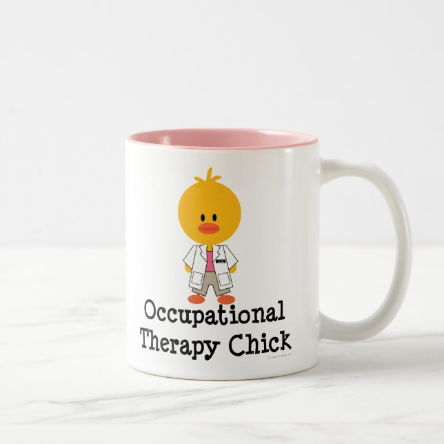Beschäftigungstherapie-Küken-Tasse Zweifarbige Tasse (Rechts)