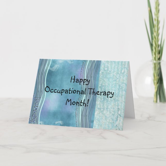 Beschäftigungstherapie-Monats-Gruß-Karte Karte (Vorderseite)