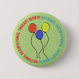 Beschäftigungstherapie-Monats-Knopf-Ballone Button