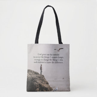 Beschauliche Küsten-Szene - Serenity Prayer Tasche