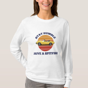 Bescheiden bleibe, ein Triumph-Spitzfeuer fahren T-Shirt