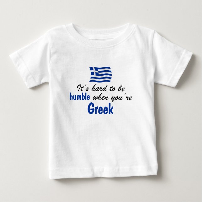 Bescheidener Grieche Baby T-shirt (Vorderseite)