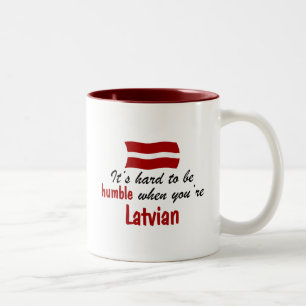 Bescheidener Latvian Zweifarbige Tasse