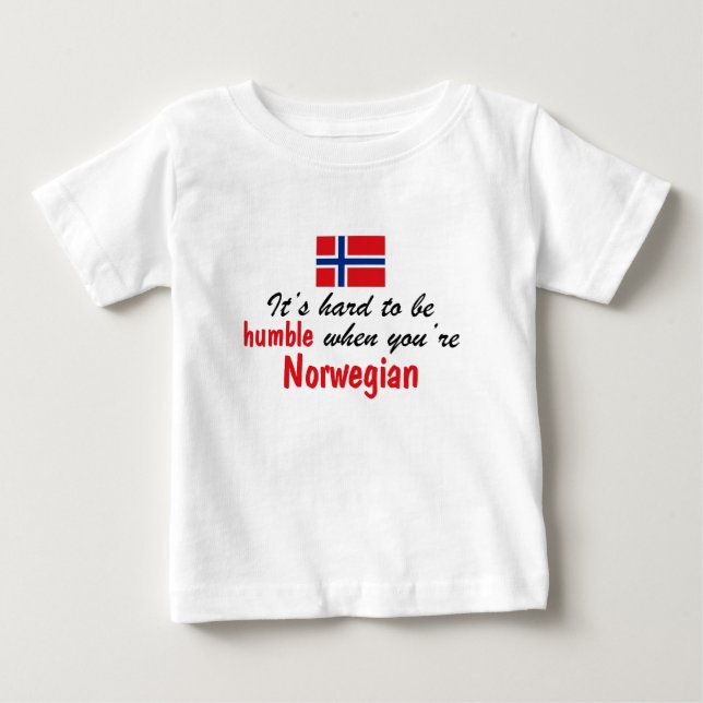 Bescheidener Norweger Baby T-shirt (Vorderseite)