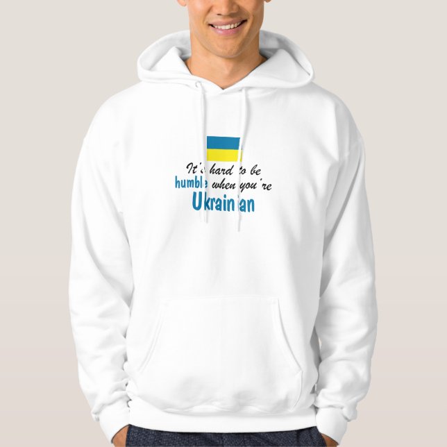 Bescheidener Ukrainer Hoodie (Vorderseite)