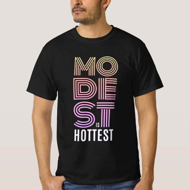 bescheidener und heißer T - Shirt (Vorderseite)