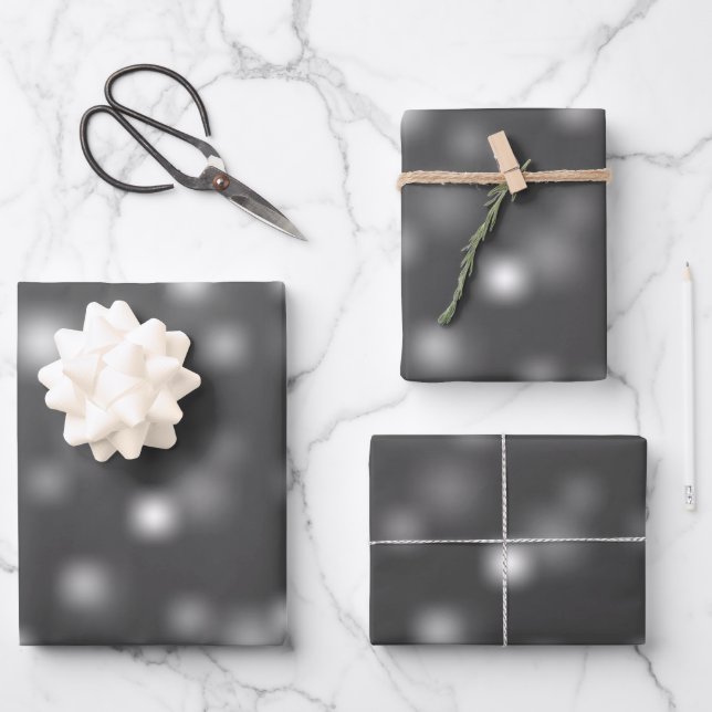 Bescheidenes Weiß, spielerisch und willkürlich ver Geschenkpapier Set (Vorderseite)