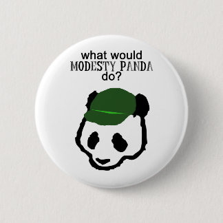 Bescheidenheit-Panda-Knopf Button
