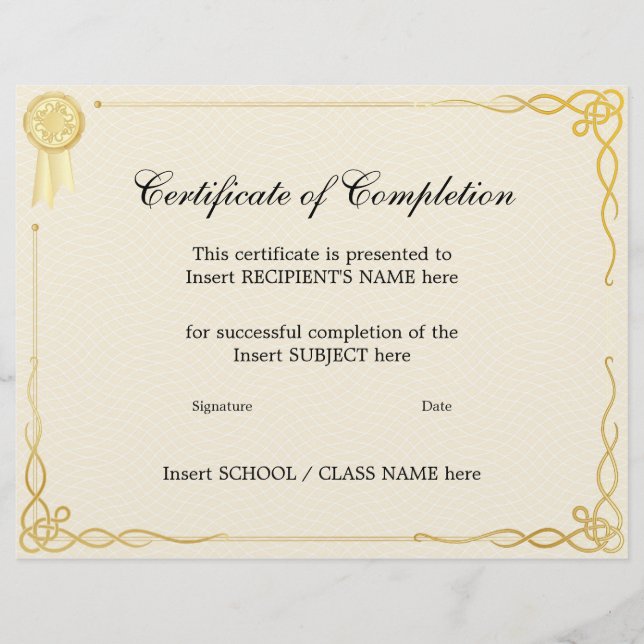 BESCHEINIGUNG (Vorderseite)