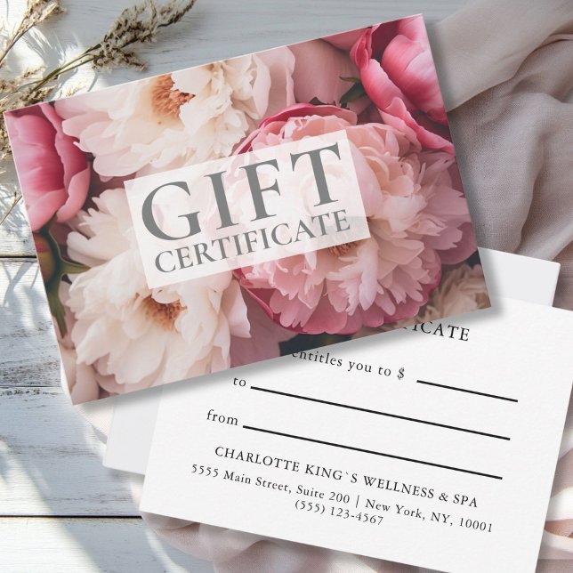 BESCHEINIGUNG FÜR DIE KONTROLLE VON UNTERNEHMEN |  (CUSTOM GIFT CERTIFICATE  | Floral |)