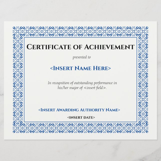 Bescheinigung über die Beförderung (Vorderseite)