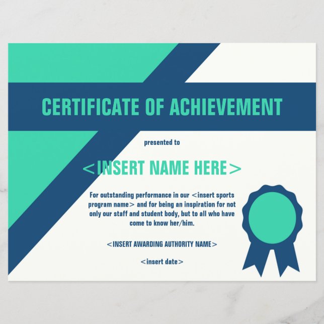 Bescheinigung über die Beförderung (Vorderseite)