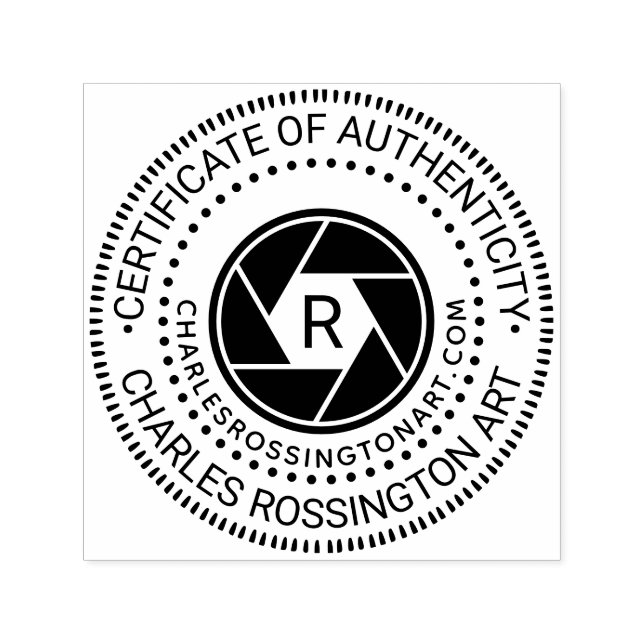 Bescheinigung über die Echtheit der Kamera URL in Permastempel (Design)