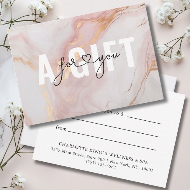 BESCHEINIGUNG ÜBER DIE GESCHÄFTSGRENZE | MARBLE GO (BUSINESS GIFT CERTIFICATE | MARBLE GOLD BLUSH)