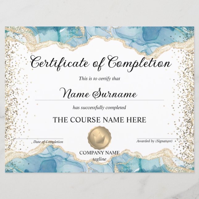 Bescheinigung über die Leistung des Diploms (Vorderseite)