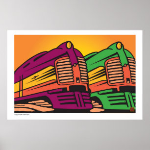 Beschleunigenc$zug-druck Poster