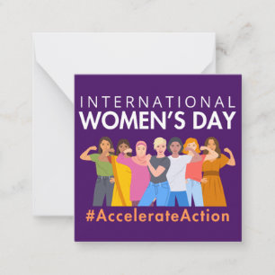 Beschleunigte Aktion Internationaler Frauentag 202 Mitteilungskarte
