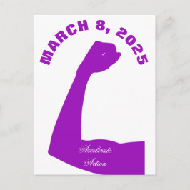 Beschleunigter März 8 Frauentag 2025 Postkarte