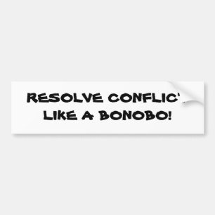 BESCHLUSS-KONFLIKT WIE EIN BONOBO! AUTOAUFKLEBER