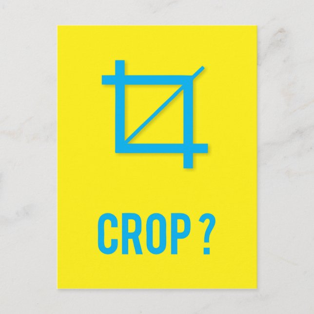 BESCHNEIDEN? POSTKARTE (Vorderseite)