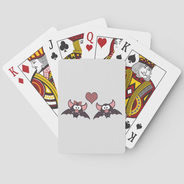 Beschreibung der niedlichen Bat-Liebe Spielkarten (Rückseite)