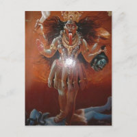 Beschreibung Hindu Göttin Kali. Foto eines ~17. Ja