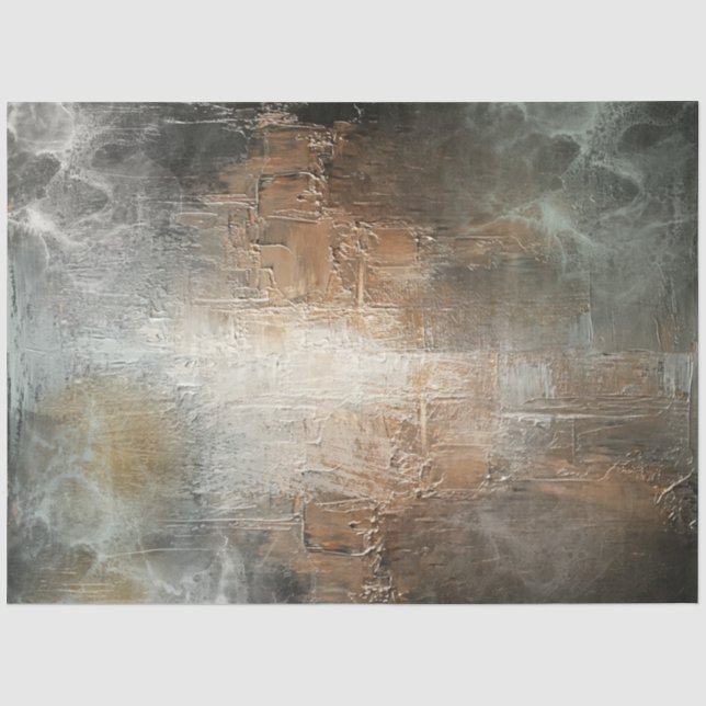 Beschreibung Imitate Kupfer Metallic grau texturie Seidenpapier (Vorderseite)