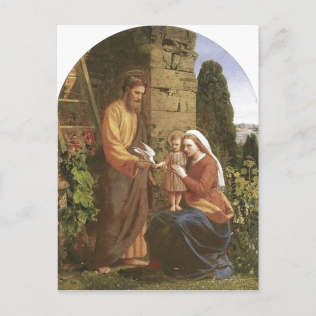Beschreibung James Collinson, Heilige Familie Orig Postkarte (Vorderseite)