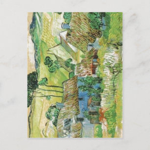 Beschreibung Van Gogh Gemälde Thatched Hütten von Postkarte