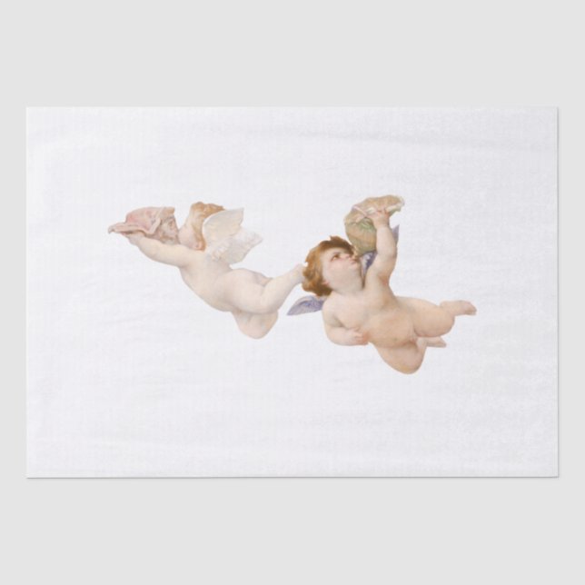 BESCHREIBUNGSPAPIER: VINTAG CHERUBS SEIDENPAPIER (Vorderseite)