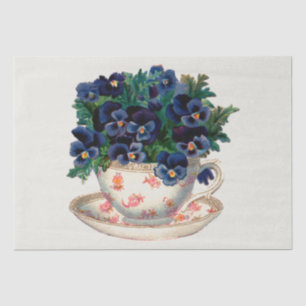 BESCHREIBUNGSPAPIER: VINTAGES TEACUP SEIDENPAPIER