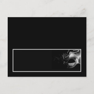 Beschriftbare Platzkarte Mis XV Silber Schwarz Postkarte