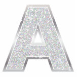 Beschriften Sie A Fotoskulptur Ornament<br><div class="desc">Beschriften Sie Imitat-Glitterverzierung A silberne</div>