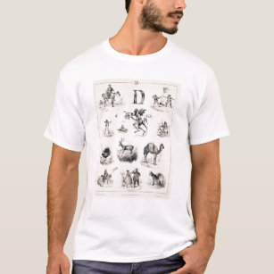 Beschriften Sie D von einer Alphabetzündkapsel, T-Shirt