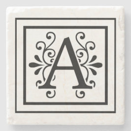 Beschriften Sie ein Monogramm, Untersetzer zu