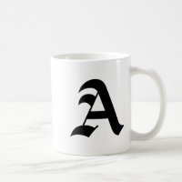 Beschriften Sie ein Tasse-Altes englisches mutiges