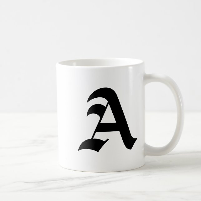 Beschriften Sie ein Tasse-Altes englisches mutiges Kaffeetasse (Rechts)