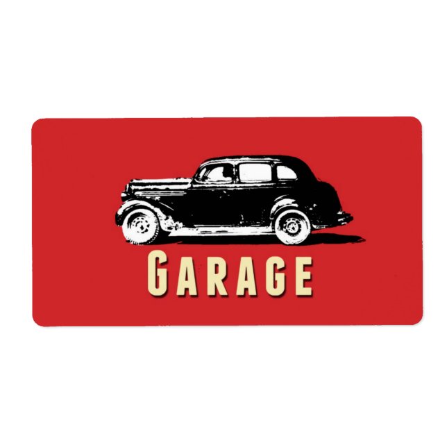 Beschriftung der Aufkleber für die Garage (Vorne)