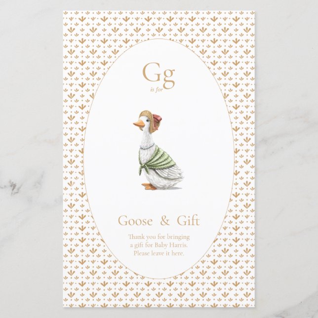 Beschriftung der Tabelle - Geschenke (Vorderseite)