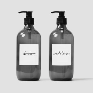 Beschriftung für editierbare Shampoo-Conditioner-T Aufkleber