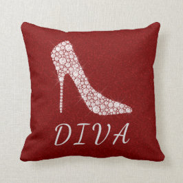 Beschuht Diva-bezaubernder Glitzer-Diamant-hohe Kissen